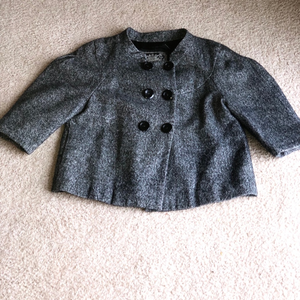 Guess salt and pepper short sleeve coat